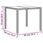 Casa si Gradina - Gradina si terasa - Mobilier exterior - Seturi mobila gradina - Set mobilier de gradina cu perne 3 piese negru poliratan&sticla - Infinity.ro