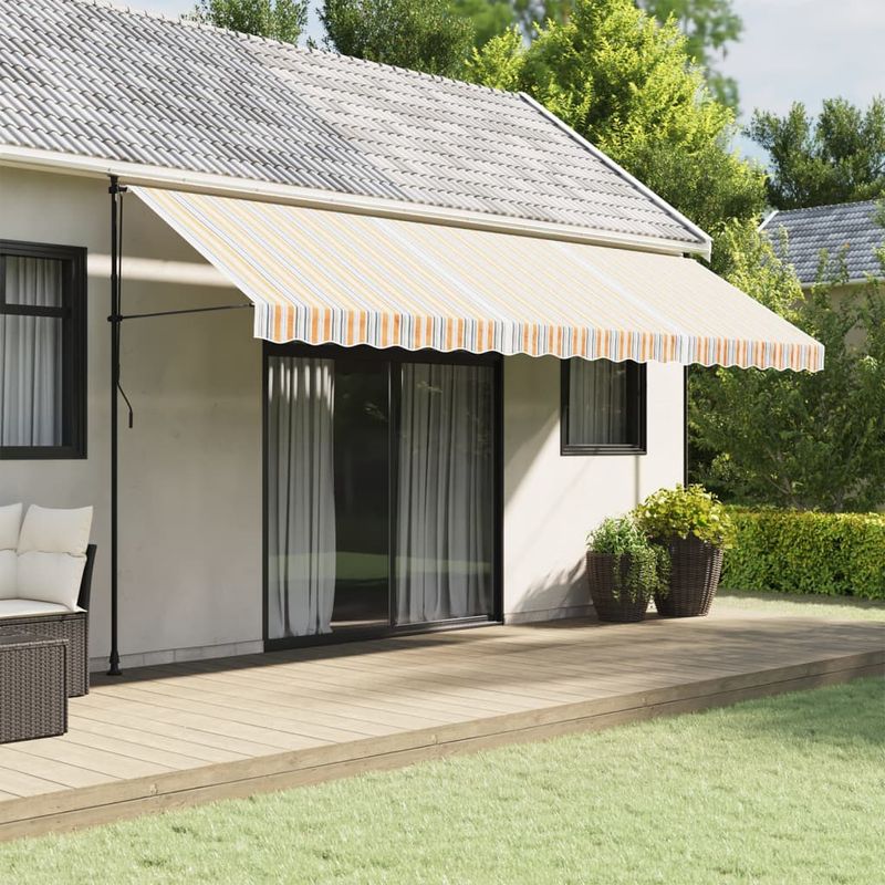 Casa si Gradina - Gradina si terasa - Umbrele si pavilioane - Umbrele - Panza de rezerva copertina, dungi multicolore, 5x3,5 m - Infinity.ro
