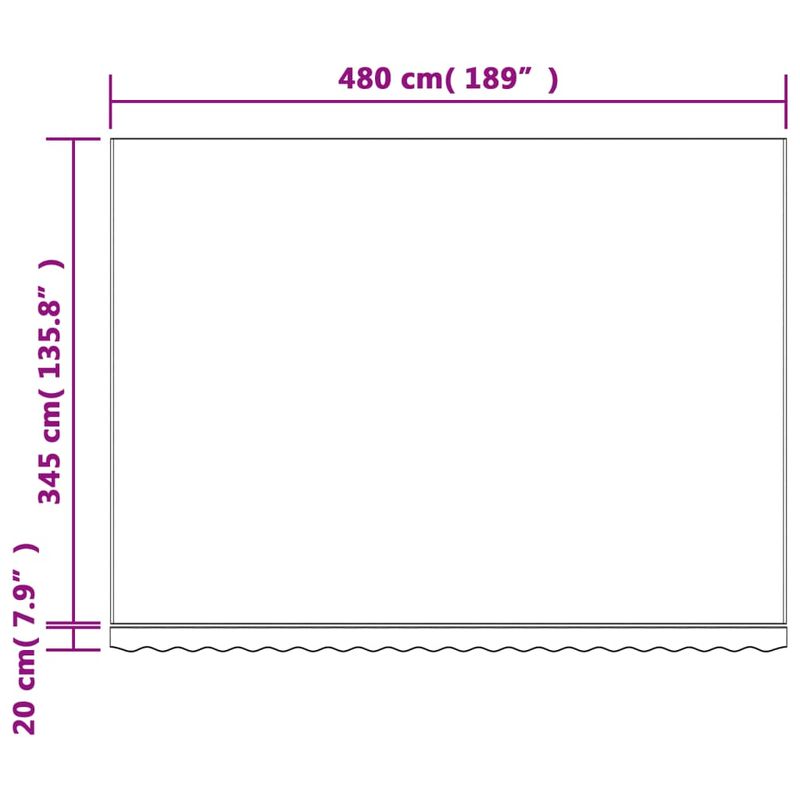 Casa si Gradina - Gradina si terasa - Umbrele si pavilioane - Umbrele - Panza de rezerva copertina, dungi multicolore, 5x3,5 m - Infinity.ro