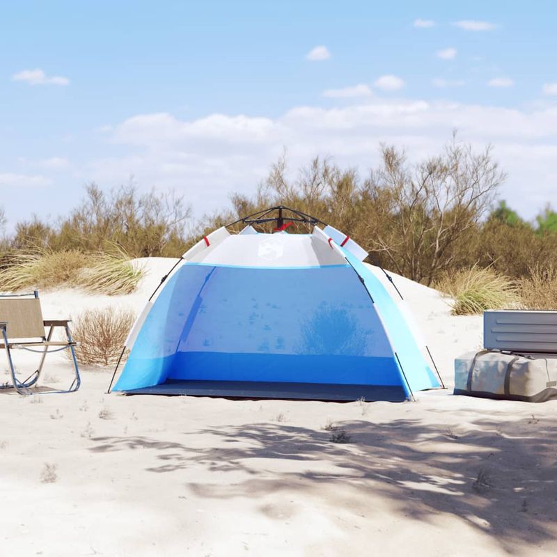 Sport si Outdoor - Camping - Corturi camping - Cort camping 4 persoane albastru azur impermeabil setare rapida - Infinity.ro