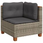 Casa si Gradina - Gradina si terasa - Mobilier exterior - Seturi mobila gradina - Set mobilier gradina cu perne, 6 piese, gri, poliratan - Infinity.ro