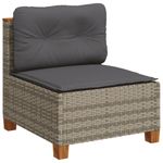 Casa si Gradina - Gradina si terasa - Mobilier exterior - Seturi mobila gradina - Set mobilier gradina cu perne, 6 piese, gri, poliratan - Infinity.ro