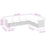 Casa si Gradina - Gradina si terasa - Mobilier exterior - Seturi mobila gradina - Set mobilier gradina cu perne, 6 piese, gri, poliratan - Infinity.ro