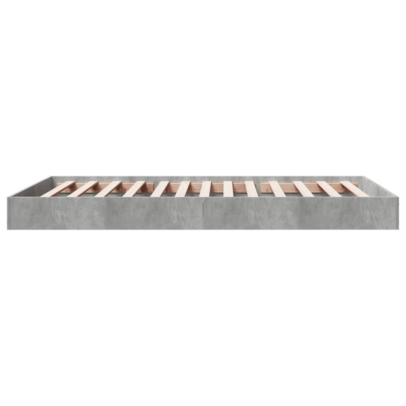 Casa si Gradina - Mobilier - Paturi si accesorii - Paturi - Cadru de pat, gri beton, 100x200 cm, lemn prelucrat - Infinity.ro