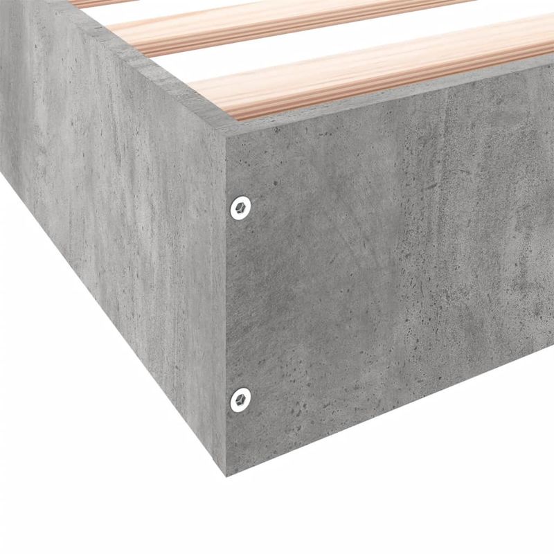 Casa si Gradina - Mobilier - Paturi si accesorii - Paturi - Cadru de pat, gri beton, 100x200 cm, lemn prelucrat - Infinity.ro