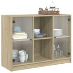 Casa si Gradina - Mobilier - Comode si corpuri - Comode - Servanta, stejar sonoma, 102x37x75,5 cm, lemn prelucrat - Infinity.ro