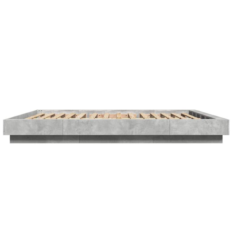 Casa si Gradina - Mobilier - Paturi si accesorii - Paturi - Cadru de pat, gri beton, 160x200 cm, lemn prelucrat - Infinity.ro
