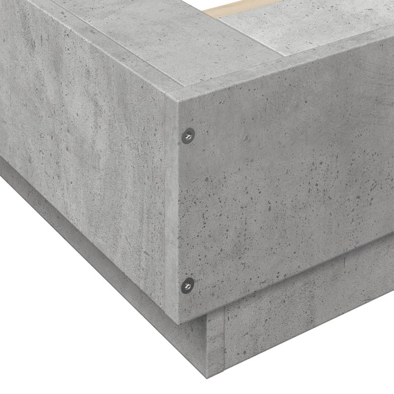 Casa si Gradina - Mobilier - Paturi si accesorii - Paturi - Cadru de pat, gri beton, 160x200 cm, lemn prelucrat - Infinity.ro