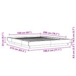 Casa si Gradina - Mobilier - Paturi si accesorii - Paturi - Cadru de pat, gri beton, 160x200 cm, lemn prelucrat - Infinity.ro