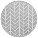 Casa si Gradina - Textile si covoare - Covoare - Covoare casa - Covor de exterior, gri deschis și alb, diametru 200 cm, PP - Infinity.ro