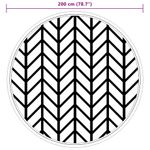 Casa si Gradina - Textile si covoare - Covoare - Covoare casa - Covor de exterior, gri deschis și alb, diametru 200 cm, PP - Infinity.ro