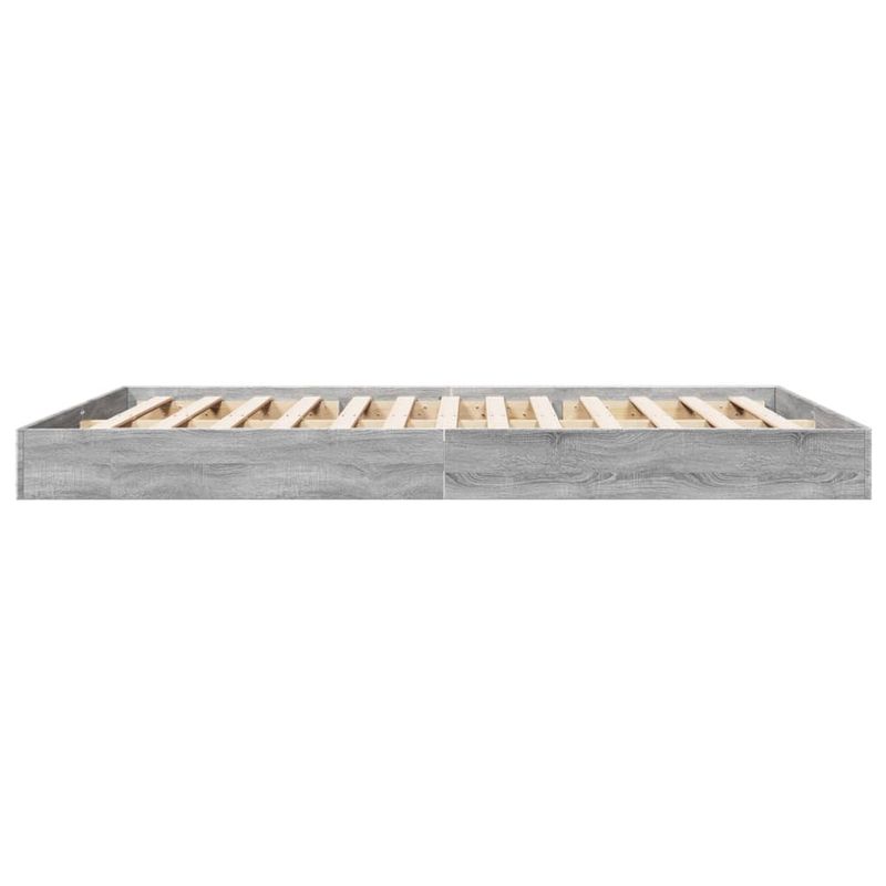 Casa si Gradina - Mobilier - Paturi si accesorii - Paturi - Cadru de pat, gri sonoma, 160x200 cm, lemn prelucrat - Infinity.ro