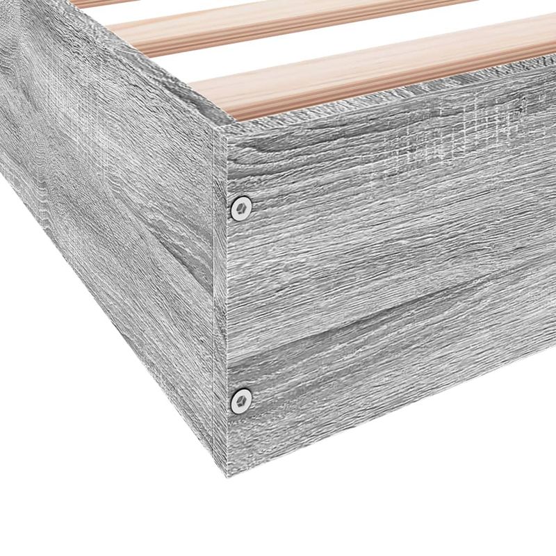 Casa si Gradina - Mobilier - Paturi si accesorii - Paturi - Cadru de pat, gri sonoma, 160x200 cm, lemn prelucrat - Infinity.ro