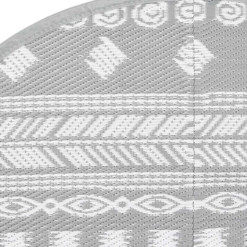 Casa si Gradina - Textile si covoare - Covoare - Covoare casa - Covor de exterior, model gri, diametru 160 cm, PP - Infinity.ro