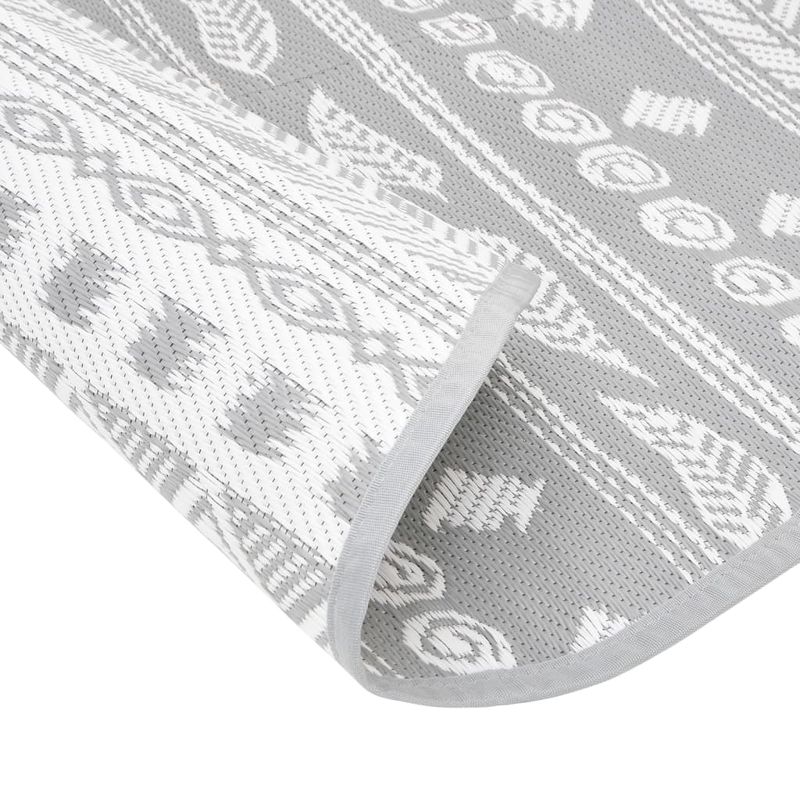 Casa si Gradina - Textile si covoare - Covoare - Covoare casa - Covor de exterior, model gri, diametru 160 cm, PP - Infinity.ro