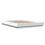 Casa si Gradina - Mobilier - Paturi si accesorii - Paturi - Cadru de pat cu lumini LED, alb, 135x190 cm, lemn prelucrat - Infinity.ro