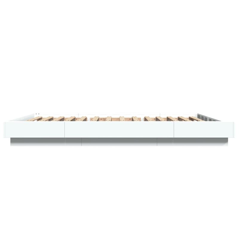 Casa si Gradina - Mobilier - Paturi si accesorii - Paturi - Cadru de pat cu lumini LED, alb, 135x190 cm, lemn prelucrat - Infinity.ro