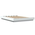 Casa si Gradina - Mobilier - Paturi si accesorii - Paturi - Cadru de pat cu lumini LED, alb, 135x190 cm, lemn prelucrat - Infinity.ro