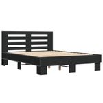 Casa si Gradina - Mobilier - Paturi si accesorii - Paturi - Cadru de pat, negru, 140x200 cm, lemn prelucrat si metal - Infinity.ro