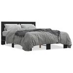 Casa si Gradina - Mobilier - Paturi si accesorii - Paturi - Cadru de pat, negru, 140x200 cm, lemn prelucrat si metal - Infinity.ro