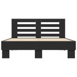 Casa si Gradina - Mobilier - Paturi si accesorii - Paturi - Cadru de pat, negru, 140x200 cm, lemn prelucrat si metal - Infinity.ro