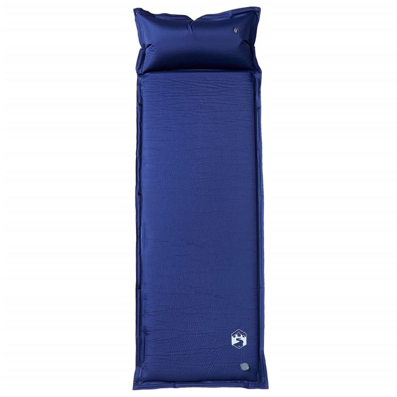Sport si Outdoor - Camping - Saltele si accesorii pentru somn - Saltele camping - Saltea de camping auto-gonflabila cu perna integrata, bleumarin - Infinity.ro