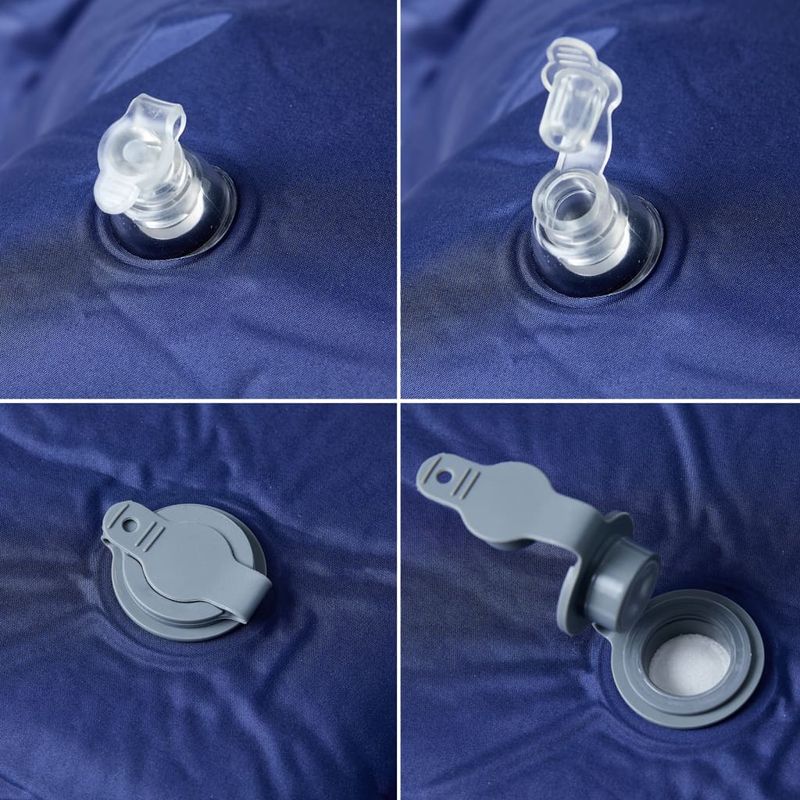 Sport si Outdoor - Camping - Saltele si accesorii pentru somn - Saltele camping - Saltea de camping auto-gonflabila cu perna integrata, bleumarin - Infinity.ro