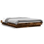 Casa si Gradina - Mobilier - Paturi si accesorii - Paturi - Cadru de pat, stejar fumuriu, 120x200 cm, lemn prelucrat - Infinity.ro
