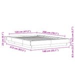 Casa si Gradina - Mobilier - Paturi si accesorii - Paturi - Cadru de pat, stejar fumuriu, 120x200 cm, lemn prelucrat - Infinity.ro