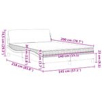 Casa si Gradina - Mobilier - Paturi si accesorii - Paturi - Pat cu saltea, albastru, 140x200cm, material textil - Infinity.ro