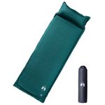 Sport si Outdoor - Camping - Saltele si accesorii pentru somn - Saltele camping - Saltea de camping auto-gonflabila cu perna integrata, verde - Infinity.ro