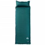 Sport si Outdoor - Camping - Saltele si accesorii pentru somn - Saltele camping - Saltea de camping auto-gonflabila cu perna integrata, verde - Infinity.ro