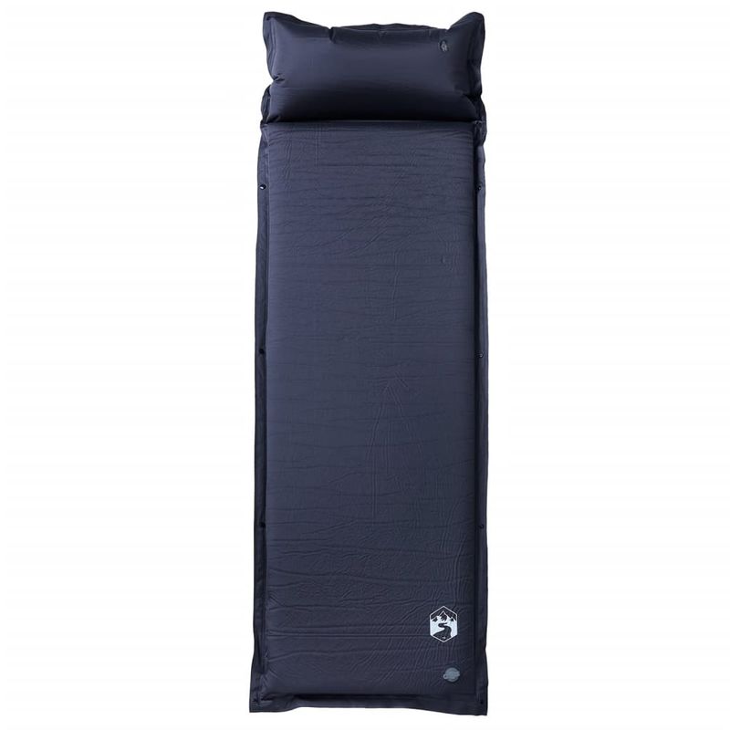 Sport si Outdoor - Camping - Saltele si accesorii pentru somn - Saltele camping - Saltea de camping auto-gonflabila, cu perna integrata, gri - Infinity.ro