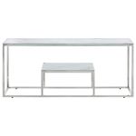 Casa si Gradina - Mobilier - Mese si birouri - Masute de cafea - Masuta de cafea, otel inoxidabil argintiu si sticla securizata - Infinity.ro