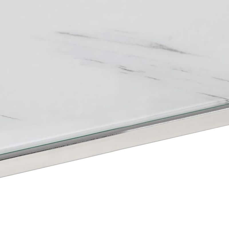 Casa si Gradina - Mobilier - Mese si birouri - Masute de cafea - Masuta de cafea, otel inoxidabil argintiu si sticla securizata - Infinity.ro