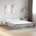 Casa si Gradina - Mobilier - Paturi si accesorii - Paturi - Cadru de pat, gri beton, 160x200 cm, lemn prelucrat - Infinity.ro