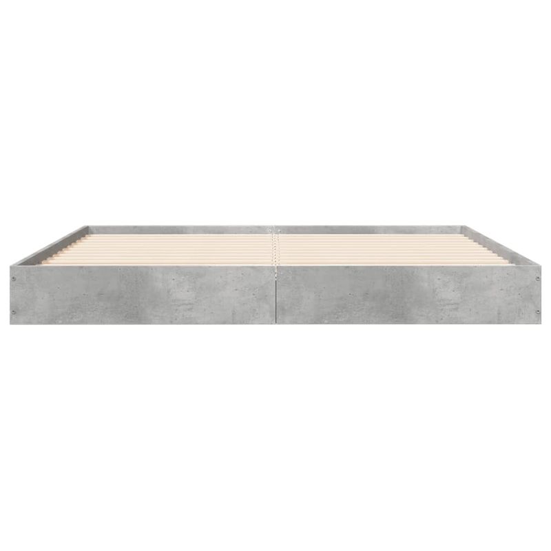Casa si Gradina - Mobilier - Paturi si accesorii - Paturi - Cadru de pat, gri beton, 160x200 cm, lemn prelucrat - Infinity.ro