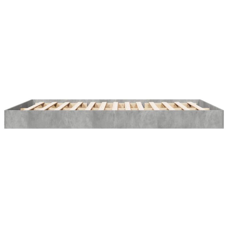 Casa si Gradina - Mobilier - Paturi si accesorii - Paturi - Cadru de pat, gri beton, 160x200 cm, lemn prelucrat - Infinity.ro