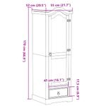 Casa si Gradina - Mobilier - Dulapuri si sifoniere - Sifoniere - Sifonier Corona, 55x52x170 cm, lemn masiv de pin - Infinity.ro
