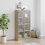 Casa si Gradina - Mobilier - Comode si corpuri - Corpuri bucatarie - Dulap inalt cu usi, stejar sonoma, 68x37x142 cm, lemn compozit - Infinity.ro