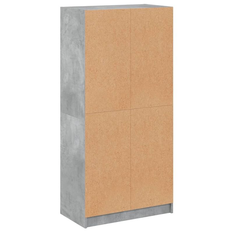 Casa si Gradina - Mobilier - Comode si corpuri - Corpuri bucatarie - Dulap inalt cu usi, gri beton, 68x37x142 cm, lemn compozit - Infinity.ro