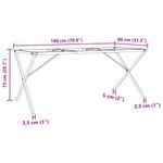 Casa si Gradina - Mobilier - Feronerie si accesorii mobila - Picioare masa de sufragerie X-Frame 180x80x73 cm Fonta - Infinity.ro