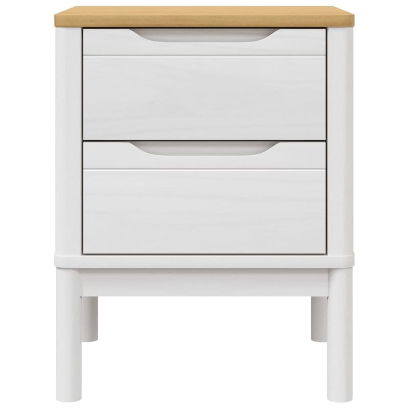 Casa si Gradina - Mobilier - Comode si corpuri - Noptiere - Noptiera, alb, 45x39x57 cm, lemn masiv de pin - Infinity.ro
