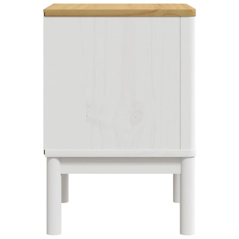 Casa si Gradina - Mobilier - Comode si corpuri - Noptiere - Noptiera, alb, 45x39x57 cm, lemn masiv de pin - Infinity.ro
