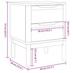 Casa si Gradina - Mobilier - Comode si corpuri - Noptiere - Noptiera, alb, 45x39x57 cm, lemn masiv de pin - Infinity.ro