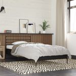 Casa si Gradina - Mobilier - Paturi si accesorii - Paturi - Cadru de pat, negru, 100x200 cm, lemn prelucrat si metal - Infinity.ro
