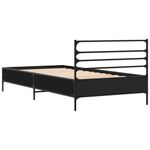 Casa si Gradina - Mobilier - Paturi si accesorii - Paturi - Cadru de pat, negru, 100x200 cm, lemn prelucrat si metal - Infinity.ro