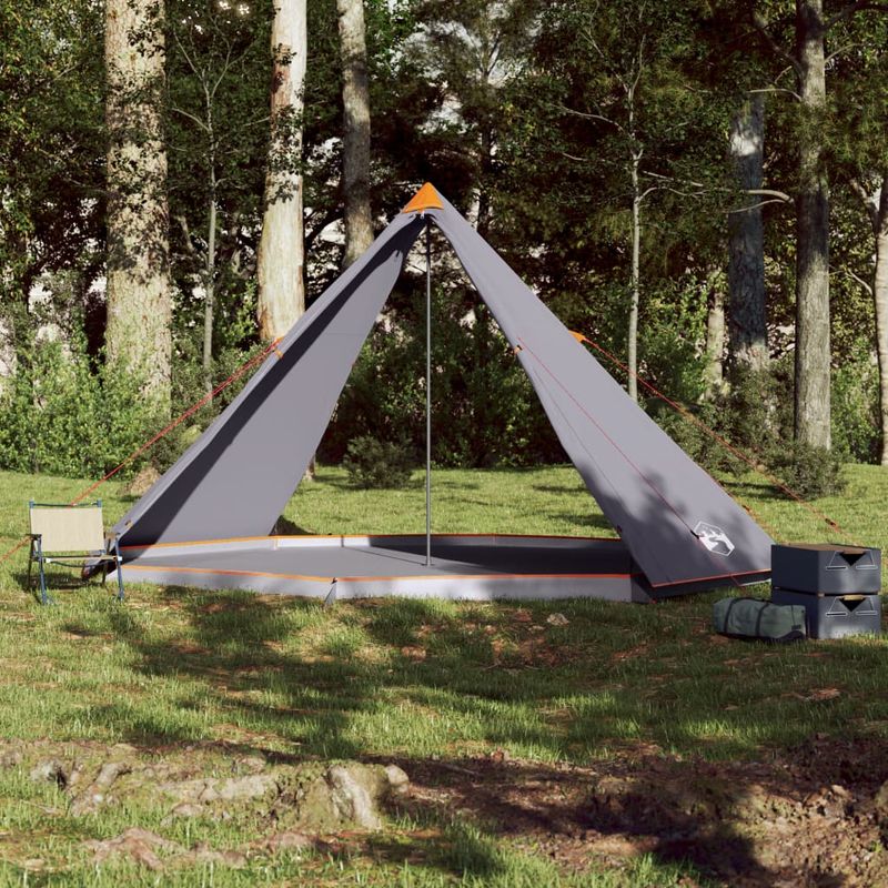 Sport si Outdoor - Camping - Corturi camping - Cort de familie Tipi pentru 8 persoane gri impermeabil - Infinity.ro