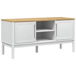 Casa si Gradina - Mobilier - Comode si corpuri - Comode - Dulap TV "FLORO", alb, 114x43x55 cm, lemn masiv de pin - Infinity.ro