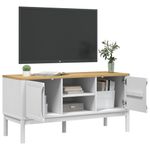 Casa si Gradina - Mobilier - Comode si corpuri - Comode - Dulap TV "FLORO", alb, 114x43x55 cm, lemn masiv de pin - Infinity.ro